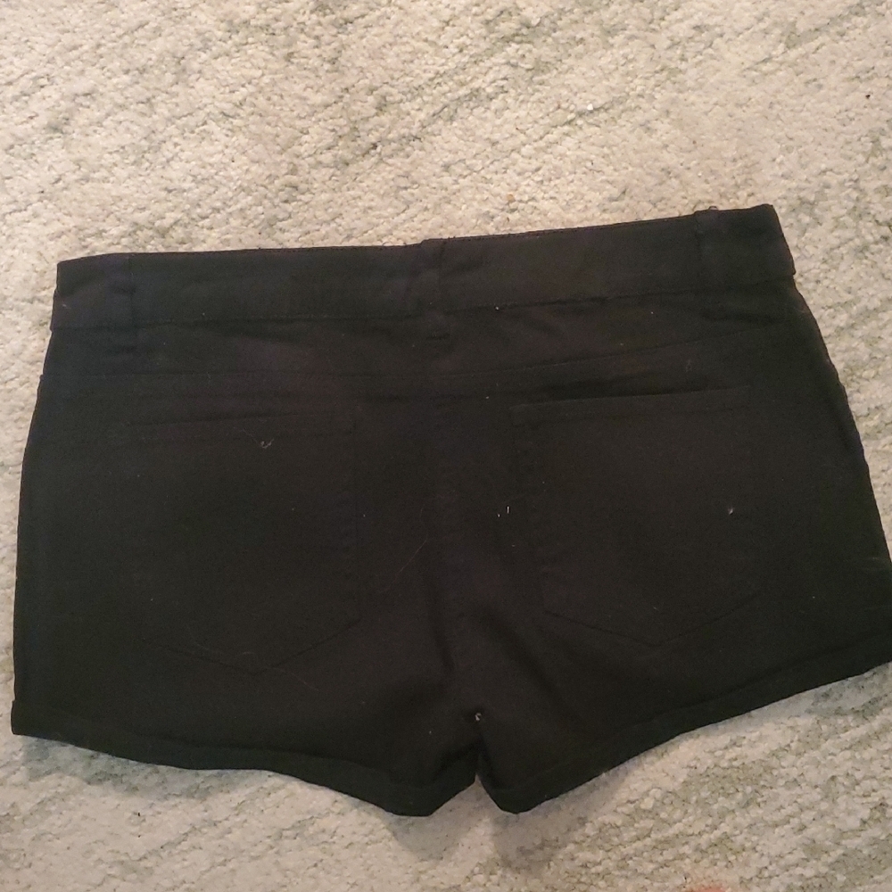 Ambiance High Waist Black Women's Shorts - Picture 3 of 5